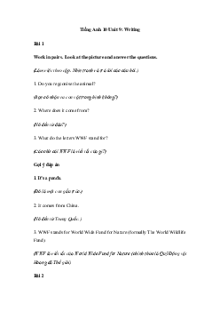 Tiếng Anh 10 Unit 9: Writing - Kết Nối Tri Thức