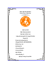 Bài tập giải các tình huống đặt ra | Kế toán | HVNH