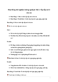 Giải Hoạt động trải nghiệm 6: Sắp xếp nơi ở của em | Kết nối tri thức