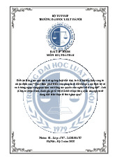 Bài tập nhóm Nhận định quyền của người sử dụng đất môn Luật đất đai | Trường Đại học Luật Hà Nội