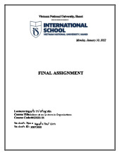 Báo cáo kết thúc học phần Information Systems in Organizations | Đại học Quốc gia Hà Nội