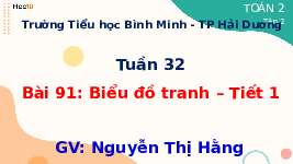 Giáo án điện tử Toán 2 Chương 4 Cánh diều: Biểu đồ tranh