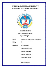 BÀI TẬP NHÓM ECOMMERCE: ALIEXPRESS VÀ CHIẾN LƯỢC BÁN HÀNG (LOGISTICS SCM) | Môn Thương mại điện tử căn bản - Trường Đại Học Kinh Tế Quốc Dân