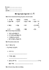 Bài tập bổ trợ Tiếng Hàn sơ cấp | Học viện Hành chính Quốc gia