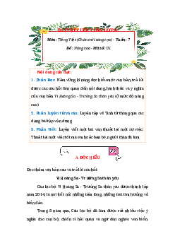 Bài tập cuối tuần Tiếng Việt lớp 4 nâng cao Tuần 7 - Chân trời sáng tạo