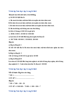 Vở bài tập Toán lớp 4 trang 84 Bài 29: Em làm được những gì? Chân trời sáng tạo