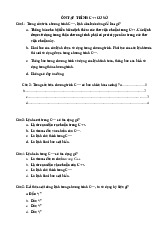 Đáp án câu hỏi trắc nghiệm ôn tập trình C++ cơ sở môn Công nghệ thông tin  | Trường đại học kinh doanh và công nghệ Hà Nội