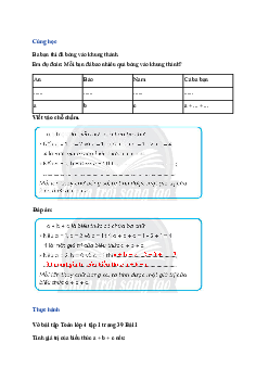 Vở bài tập Toán lớp 4 trang 39 Bài 12: Biểu thức có chứa chữ (tiếp theo) Chân trời sáng tạo