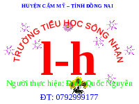 Giáo án điện tử Tiếng việt 1 bài 3 Chân trời sáng tạo: Học vần: L, l, H, h