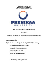 Sự tương tác giữa sự hài lòng của khách hàng và siêu thị AEON | Bài tiểu luận học phần Hành vi tổ chức | Trường Đại học Phenikaa