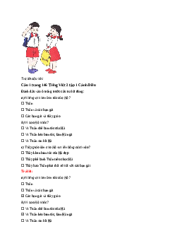 Giải SGK môn Tiếng việt 2 - Bài Ôn tập cuối học kì 1 Tiết 9+10 | Cánh Diều