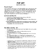Pop Art - Nghệ Thuật Đại Chúng: Tóm Tắt & Đặc Điểm (Final Exam) | Đại học Văn Lang