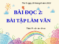 Giáo án điện tử Tiếng Việt 3 Tập 1 Bài 12 Kết nối tri thức: Bài tập làm văn - Đọc