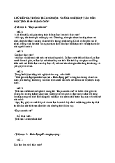 Hoạt động trải nghiệm về bình đẳng giới