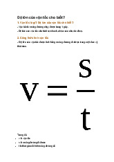 Độ lớn của vận tốc cho biết?