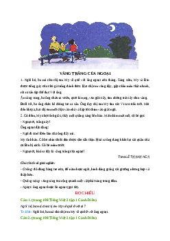 Giải SGK môn Tiếng việt 2 - Bài 13: Vầng trăng của ngoại(3) | Cánh Diều