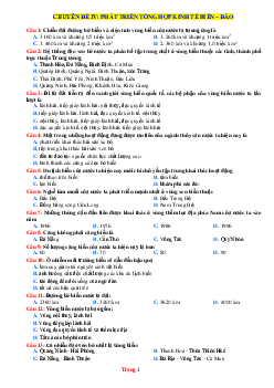 Chuyên đề 4: Phát triển tổng hợp kinh tế biển - đảo môn địa lí 9 (có đáp án)