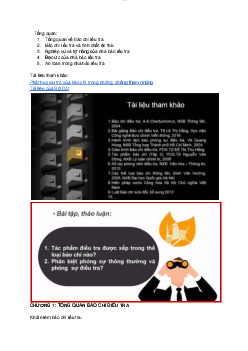 Slide bài giảng môn Báo chí Đa phương tiện nội dung về "Báo chí điều tra, phóng sự"