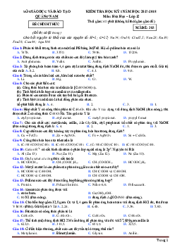 Đề thi học kỳ I năm 2017-2018 môn hóa 12 Sở GD Quảng Nam mã đề 301 (có đáp án)