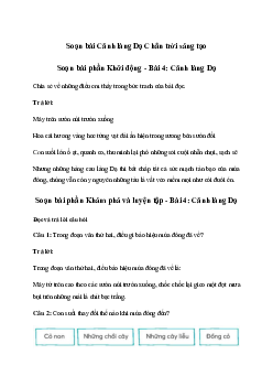 Soạn bài Cảnh làng Dạ trang 89 | Tiếng việt 3 Chân trời sáng tạo