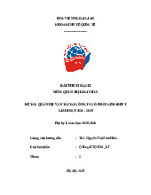 Tài liệu sưu tầm- Quản trị Logistics - Bài thu hoạch