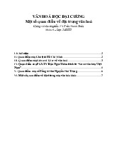 Đề cương môn Đại cương văn hóa - Trường Đại học lao động -  xã hội.