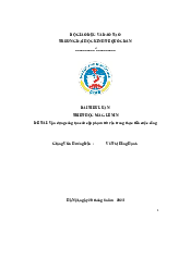 Vận dụng sáng tạo sáu cặp phạm trù vào trong thực tiễn cuộc sống - Triết học Mác Lenin| Đại học Kinh Tế Quốc Dân