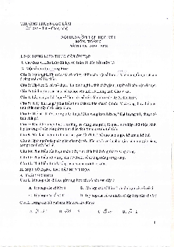 Ôn tập cuối học kỳ 1 Toán 7 năm 2023 – 2024 trường THCS Ngọc Lâm – Hà Nội