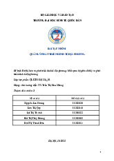 Đô thị hóa và phát triển kinh tế địa phương: Mối quan hệ giữa đô thị và phát triển kinh tế địa phương | Bài tập nhóm môn Quản lý học