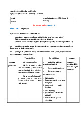 Lesson plan Unit 2 A Closer Look 1 G6 .... môn Tiếng Anh  | Học viện Nông nghiệp Việt Nam