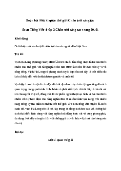 Soạn bài Đọc: Một kì quan thế giới - Tiếng Việt 4 Chân trời sáng tạo