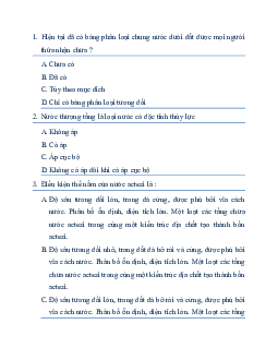 Trắc nghiệm địa chất công trình (có đáp án).