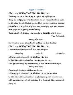 Giải SGK Tiếng Việt 3 trang 85, 86 Bài 18: Núi quê tôi - Luyện tập | Kết nối tri thức