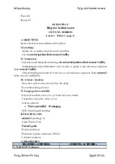 Giáo án môn Tiếng anh lớp 3 - Unit 5: My hobbies | Bộ sách Global Success | Tiểu học ( Chương trình mới)