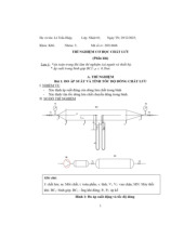 Tài Liệu Thí Nghiệm Cơ Học Chất Lưu và Bernoulli | Môn Cơ học chất lưu - Trường Đại học Bách khoa Hà Nội