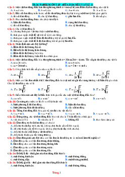TOP 40 Câu Trắc Nghiệm Ôn Tập Giữa HK 1 Vật Lí 11 Kết Nối Tri Thức (Có Đáp Án)