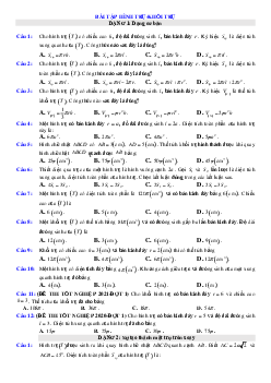 Trắc nghiệm hình trụ theo từng dạng 2022-2023