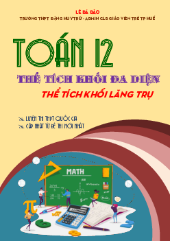 Một số dạng toán liên quan đến thể tích khối lăng trụ