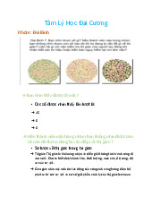 Đề cương môn Tâm lý học đại cương - Trường Đại học lao động -  xã hội.