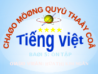 Giáo án điện tử Tiếng việt 1 bài 5 Chân trời sáng tạo: Ôn tập và kể chuyện