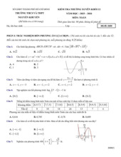 Đề kiểm tra thường xuyên Toán 12 năm 2025 – 2026 trường Nguyễn Khuyến – TP HCM