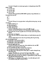 Ngân hàng câu hỏi trắc nghiệm hay gặp trong kỳ thi môn Mạng máy tính - Học Viện Kỹ Thuật Mật Mã