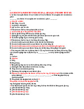 Ngân hàng câu hỏi trắc nghiệm chương 1 : Khái quát về kinh tế vĩ mô