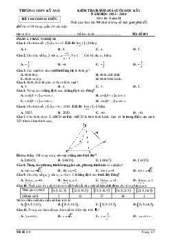 Đề học kì 1 Toán 11 năm 2023 – 2024 trường THPT Nguyễn Bính – Nam Định