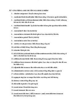 Từ vựng tiếng anh chuyên ngành bảo hiểm