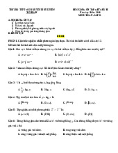 Đề cương giữa kỳ 2 Toán 11 năm 2025 – 2026 trường THPT Nguyễn Bỉnh Khiêm 2 – Gia Lai