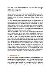 Đói cho sạch rách cho thơm nói đến đức tính gì? Giáo dục công dân