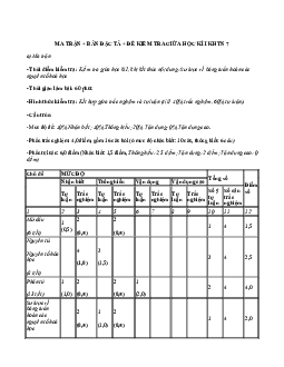 Đề thi giữa học kì 1 môn Khoa học tự nhiên 7 năm 2023 - 2024 sách CTST - Đề 2