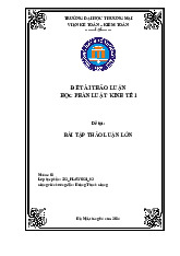 Công ty hợp danh | Bài Tập Thảo Luận Lớn: Luật Kinh Tế