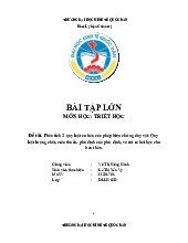 Phân tích 3 quy luật cơ bản của phép biện chứng duy vật: Quy luật lượng chất, mâu thuẫn, phủ định của phủ định, và rút ra bài học cho bản thân | Bài tập lớn môn triết học mác - lênin